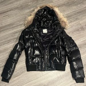 Black SAM bomber winter coat size 14.  Used